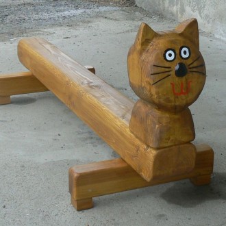 Dětské sedátko dřevěná kočka